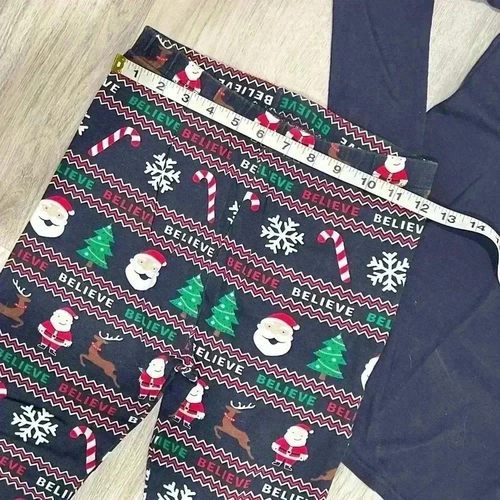 Children’s Place Christmas Pajamas Long Sleeve Pants 2-Piece Set Santa Size 14